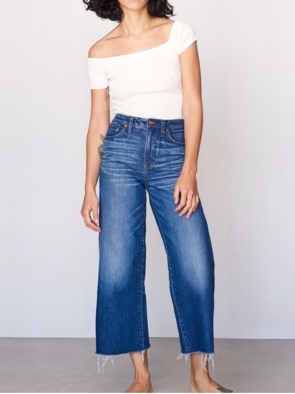 Madewell Wide-Leg Crop Jeans in Frida Wash Size 26